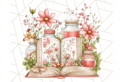 Cottagecore Kitchen Clipart, Vintage Country Floral Kitchen Product Image 4