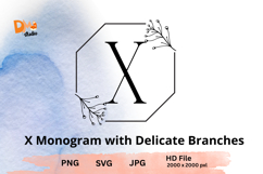 Monogram with Delicate Branches Product Image 1