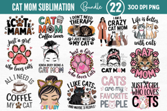 Cat Mom Sublimation Bundle PNG Product Image 1