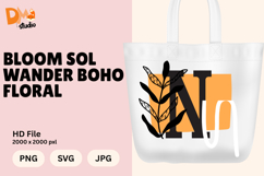 Bloom Sol Wander Boho Floral Monogram Product Image 1