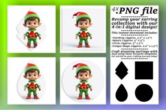 3D Chibi Teardrop Winter Magic - Sublimation Earrings Product Image 1