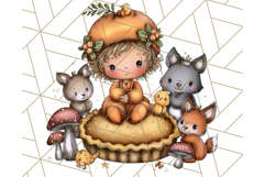 Woodland Autumn Parade Clipart PNG Fall Animals Product Image 4