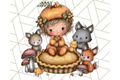Woodland Autumn Parade Clipart PNG Fall Animals Product Image 4