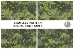 Big Bundle. 8 Pixel Camouflage Seamless Tileable Patterns. Product Image 14