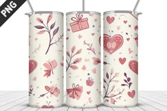 Valentines Love Skinny Tumbler PNG Wrap| Valentines Tumbler Product Image 5