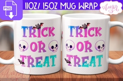Trick or treat mug wrap PNG, Cute Halloween mug PNG Product Image 3
