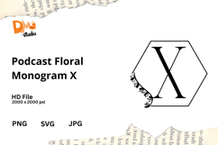 Podcast Floral Monogram Product Image 1