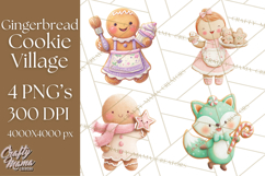 Gingerbread Village Gouache PNG Clipart Product Image 1