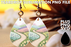 Timeless teardrop EARRINGS Design PNG, Spring Product Image 1