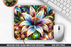Flowers Mouse Pad Sublimation, Easter Mouse Pad PNG Product Image 1