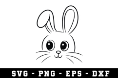 Bunny Ear &amp; Face SVG | SVG Cut files | Cricut Product Image 1