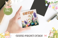 Easter Magnet Print, Easter Square Coaster Template Product Image 1