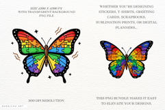 Autism Butterfly Clipart Product Image 2