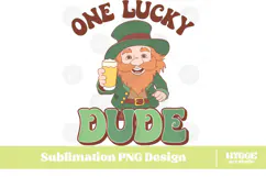 Happy St Patrick's Day PNG DTF Irish Lucky Leprechaun Beer Product Image 1