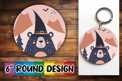 Boho Animal Round Design Halloween Keychain Product Image 1
