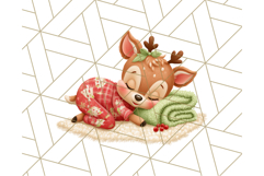 Santa’s Pajama Day Clipart, Cute Christmas Bedtime PNG Product Image 4