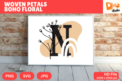 Woven Petals Boho Floral Monogram Product Image 1