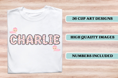 Baby Girl Alphabet, baby girl letters doodle, baby clipart Product Image 3