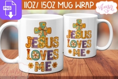 Christian mug wrap PNG for sublimation, Christian cross mug Product Image 3
