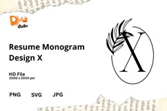 Resume Monogram Design Product Image 1