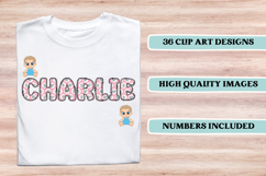 Baby Boy Alphabet PNG Clip Art, baby boy letters doodle Product Image 3
