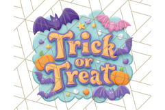 Kawaii Halloween Clipart Cute Kids and Candy Elements Png Product Image 4