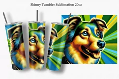 Dog tumbler wrap, Pop art, Tumbler Wrap 20oz, Product Image 1