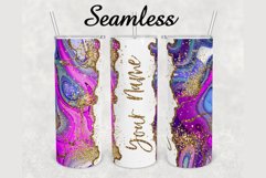Watercolor Gold Agate 20 oz sublimation design tumbler Product Image 1