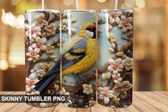 Embroidered Goldfinch Tumbler Design Product Image 1