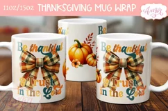 Christian mug wrap PNG for sublimation, Thanksgiving mug Product Image 2