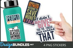 Funny Quote PNG Printable Sticker Bundle Product Image 1