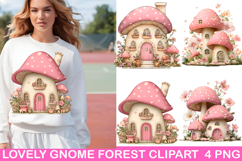 lovely Gnome Forest Clipart PNG, Watercolor PNG Product Image 1