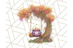 Halloween Witch House Clipart PNG with Potions and Brooms Product Image 4