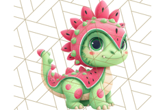 Dinosaur Costume Clipart, Cute Dinos in Halloween Outfits Product Image 3