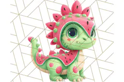Dinosaur Costume Clipart, Cute Dinos in Halloween Outfits Product Image 3