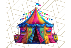 Funky Safari Animals PNG Clipart With Rainbow Hair, Cute Png Product Image 4