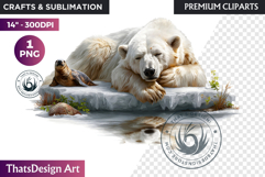Watercolor Polar Bear Arctic Wildlife animal Illustration Product Image 1