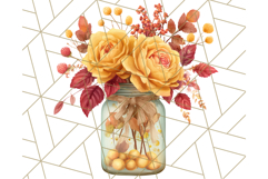 Fall Mason Jar Flowers PNG Clipart Product Image 4