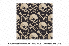 Halloween Skull Pattern Png | Sublimation | Digital Paper Product Image 1