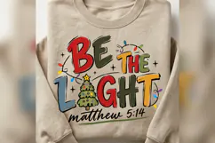 Be The Light Matthew 5:14 PNG, Christian Christmas PNG, Bib Product Image 4