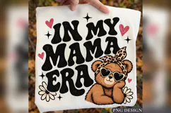 In My Mama Era Teddy Bear PNG, Cute Leopard Bow Mom Mug Product Image 2