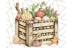 Coastal Cottagecore Summer Clipart PNG, Beachy Calm Vibes Product Image 4