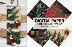 Christmas Embroidery Seamless Digital Paper Product Image 1