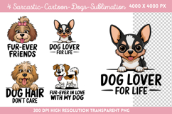 Sarcastic Cartoon Dogs Sublimation Bundle PNG Product Image 4