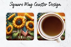 Sunflower Mug coaster | Coaster | Sublimation Design Product Image 1