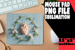 ENCHANTED mouse pad PNG Magic, 3D Heart Product Image 1