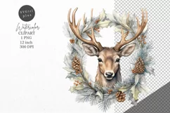 Christmas clipart, Reindeer clipart, Winter clipart Product Image 1