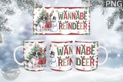 Christmas Mug Wrap Design - Christmas Dog Sublimation Product Image 5