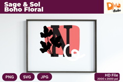Sage &amp; Sol Boho Floral Monogram Product Image 1
