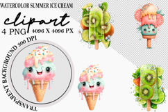 Whimsical Summer Ice Cream Clipart Png Product Image 1